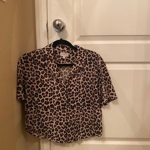 NEVER WORN Brixton leopard top ✨ size M